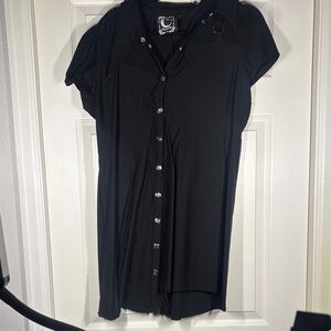 Killstar Black Button-Up Women’s Top